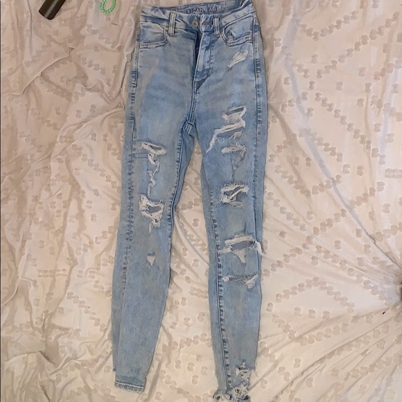 American Eagle Outfitters Denim - high rise ripped jeans.